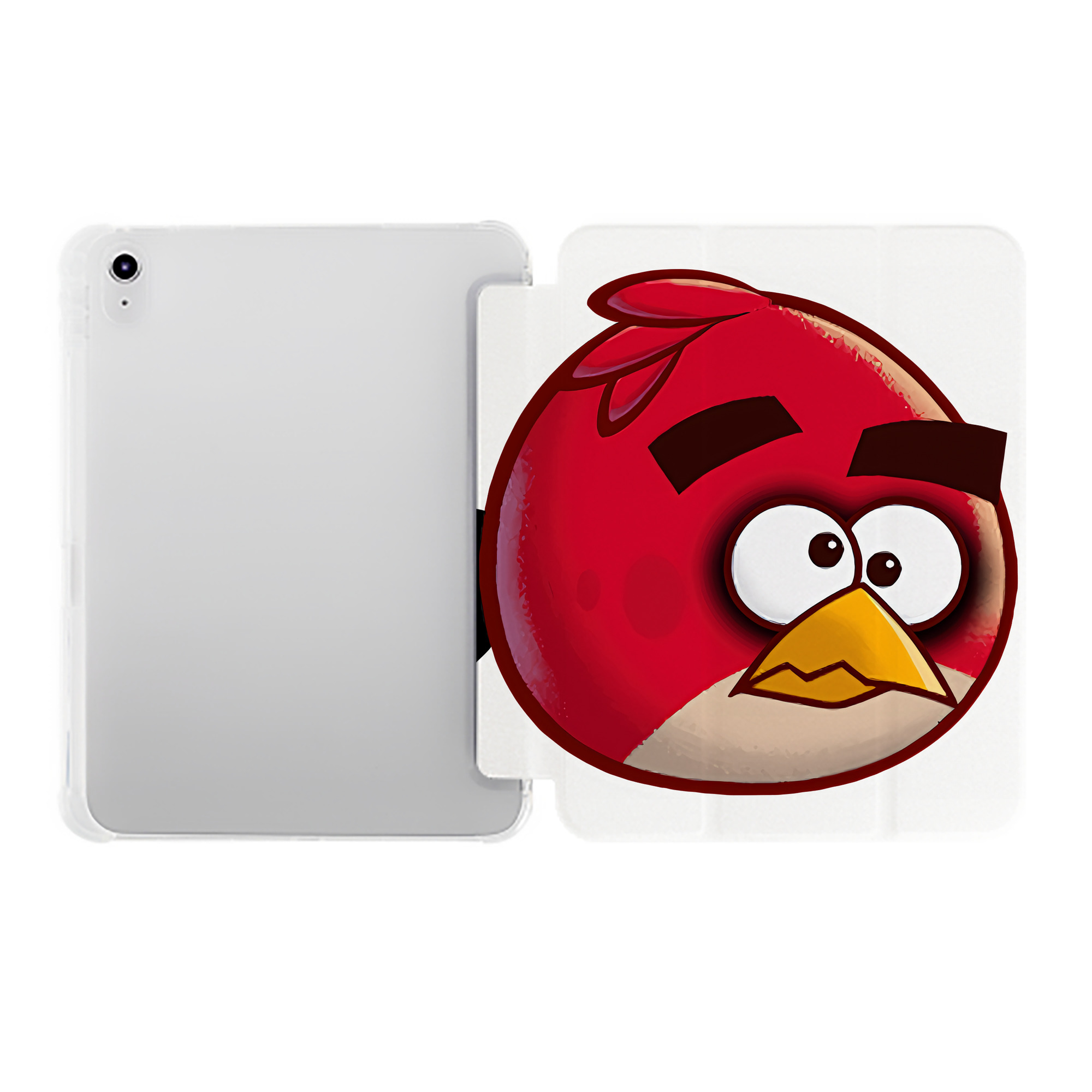 （画像用） Angry Birds アングリーバード IPad ケース ペン収納付き 三つ折りスタンド PUレザー×シリコン 対応機種9.5/10.5/10.9インチ